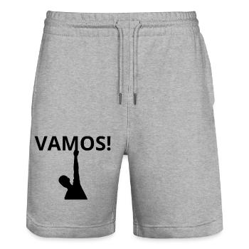 Vamos - Stanley/Stella Trainer Unisex Organic Jogging Shorts - heather grey - Front - Nik (191cm) & Marisol (170cm)