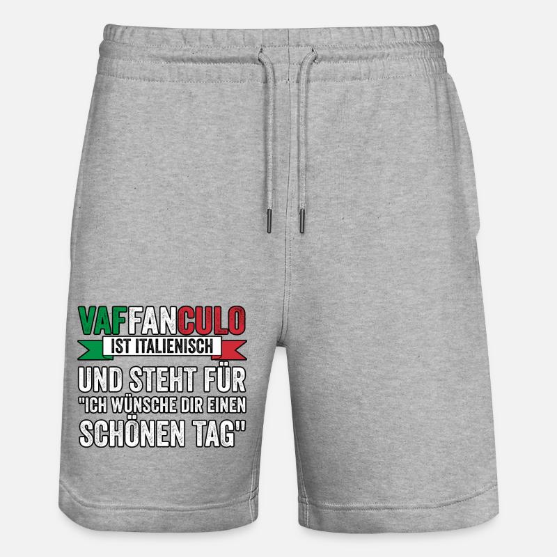 Italie Vaffanculo italien - Short de jogging bio TRAINER Stanley/Stella unisexe - gris chiné