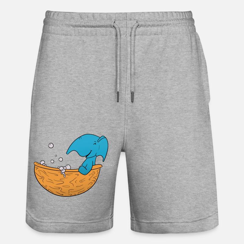 Bain d’éléphant - Short de jogging bio TRAINER Stanley/Stella unisexe - gris chiné
