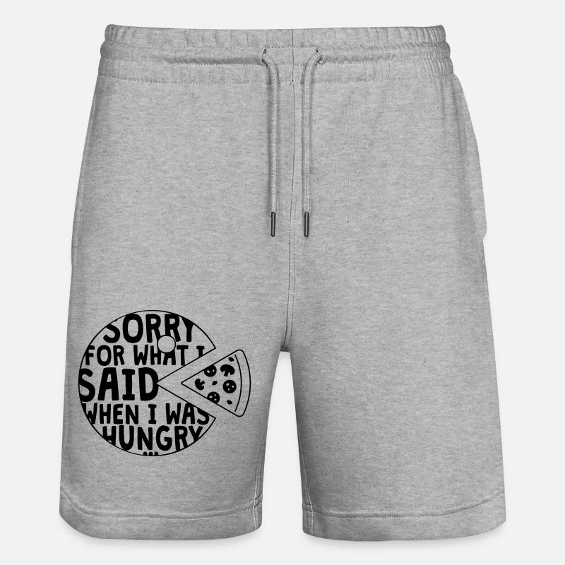 désolé pour ce que j’ai dit quand j’avais faim - Short de jogging bio TRAINER Stanley/Stella unisexe - gris chiné