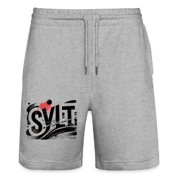 Sylt - Nordsee - Deutschland - Kampen - Insel - Stanley/Stella Unisex Bio Joggingshorts Trainer  - Grau meliert - Vorne - Nik (191cm) & Marisol (170cm)
