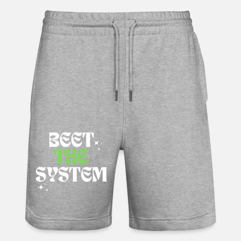 Beet the system - Stanley/Stella Unisex Bio Joggingshorts Trainer  - Grau meliert