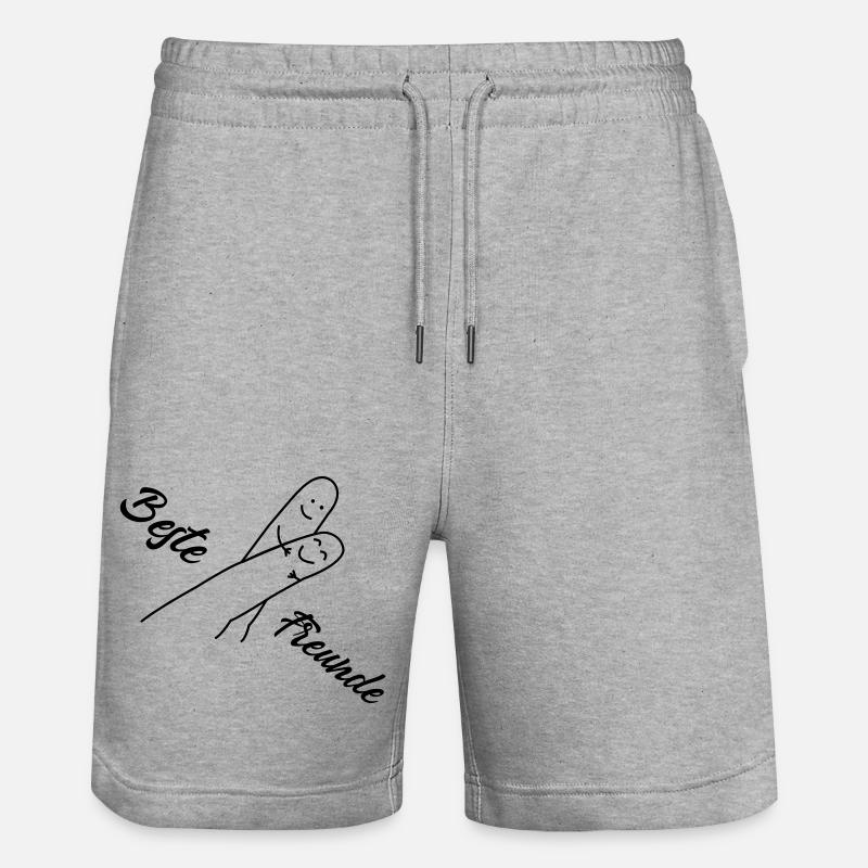 beste freunde - Stanley/Stella Unisex Bio Joggingshorts Trainer  - Grau meliert