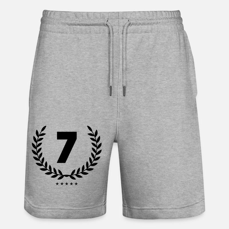 kranz 7 - Stanley/Stella Unisex Bio Joggingshorts Trainer  - Grau meliert