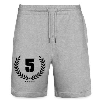 kranz 5 - Stanley/Stella Unisex Bio Joggingshorts Trainer  - Grau meliert - Vorne - Nik (191cm) & Marisol (170cm)