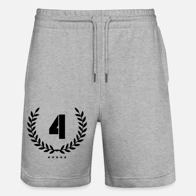 kranz 4 - Stanley/Stella Unisex Bio Joggingshorts Trainer  - Grau meliert