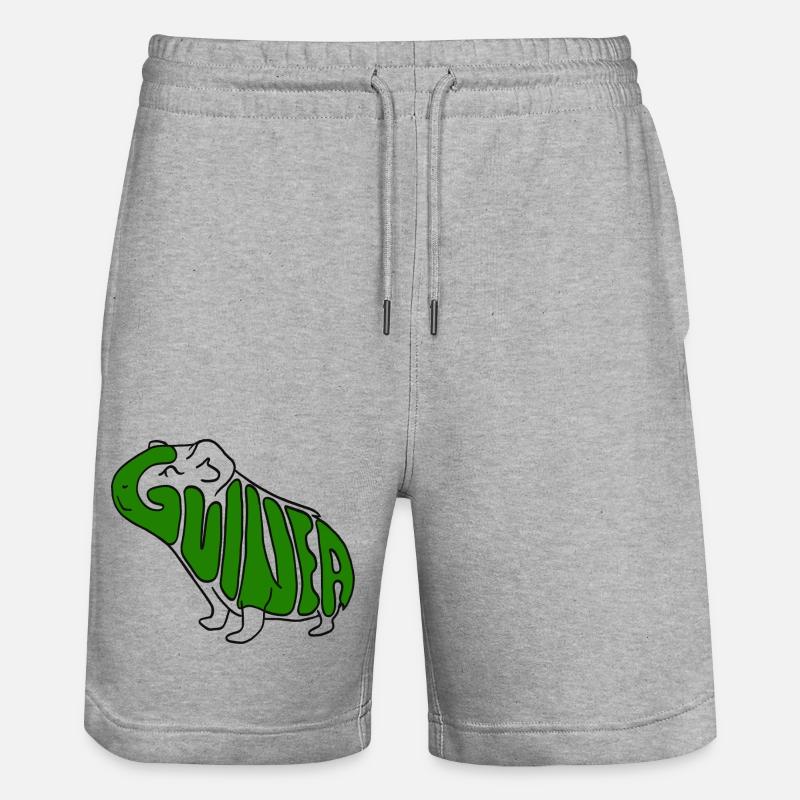 Cochon d’Inde Vert - Short de jogging bio TRAINER Stanley/Stella unisexe - gris chiné