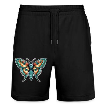 Motte Neo Traditional - Stanley/Stella Unisex Bio Joggingshorts Trainer  - Schwarz - Vorne - Nik (191cm) & Marisol (170cm)