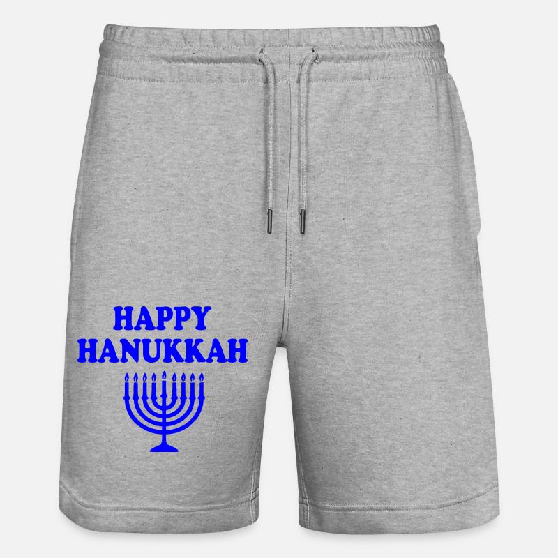 happy hanukkah - Short de jogging bio TRAINER Stanley/Stella unisexe - gris chiné