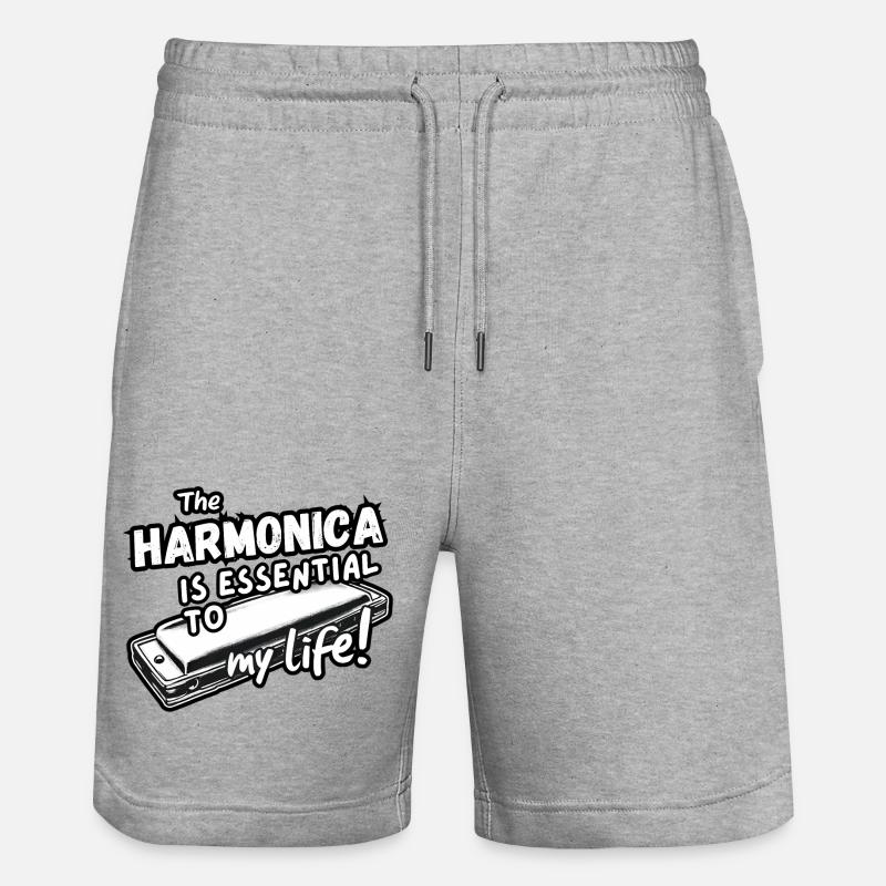 Harmonica Is Essential - Short de jogging bio TRAINER Stanley/Stella unisexe - gris chiné