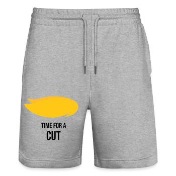 Time for a cut - Stanley/Stella Unisex Bio Joggingshorts Trainer  - Grau meliert - Vorne - Nik (191cm) & Marisol (170cm)