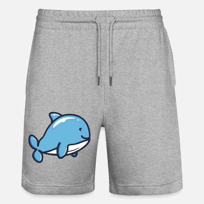 Bébé baleine - Short de jogging bio TRAINER Stanley/Stella unisexe - gris chiné