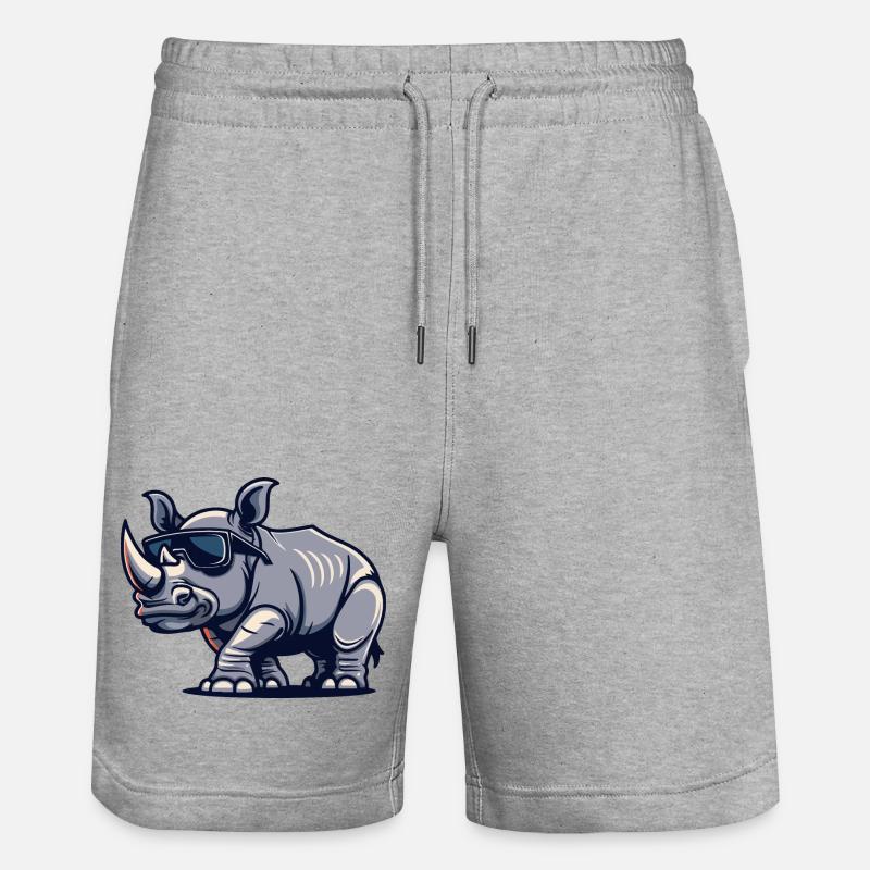 Rhino Bande dessinée Cool - Short de jogging bio TRAINER Stanley/Stella unisexe - gris chiné