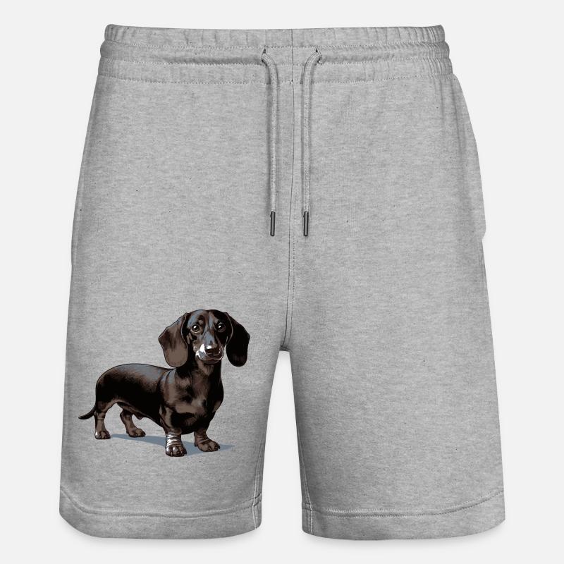 Teckel - Short de jogging bio TRAINER Stanley/Stella unisexe - gris chiné