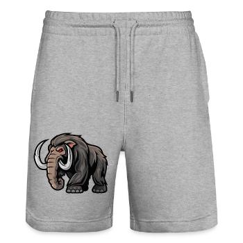 Mammut Comic - Stanley/Stella Trainer Unisex Organic Jogging Shorts - heather grey - Front - Nik (191cm) & Marisol (170cm)