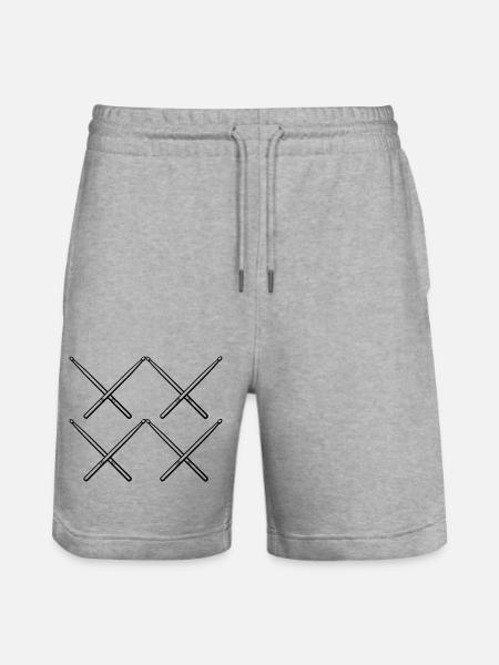 Drummer Drumsticks - Stanley/Stella Trainer Unisex Organic Jogging Shorts - heather grey