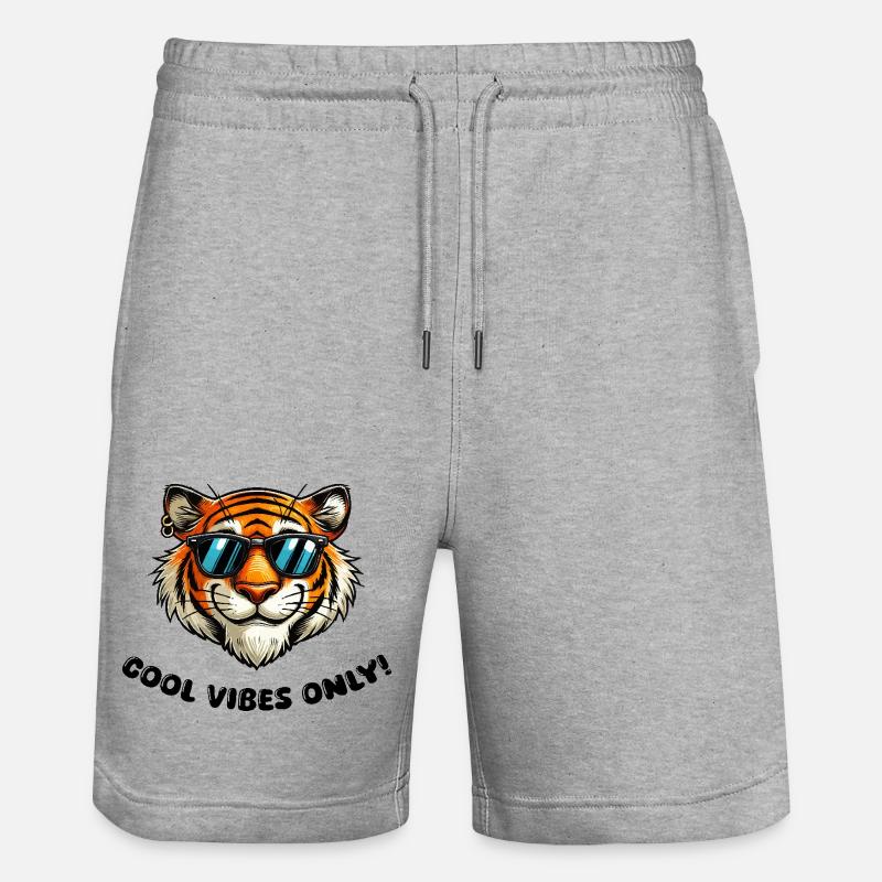 Tigre Cool - Short de jogging bio TRAINER Stanley/Stella unisexe - gris chiné