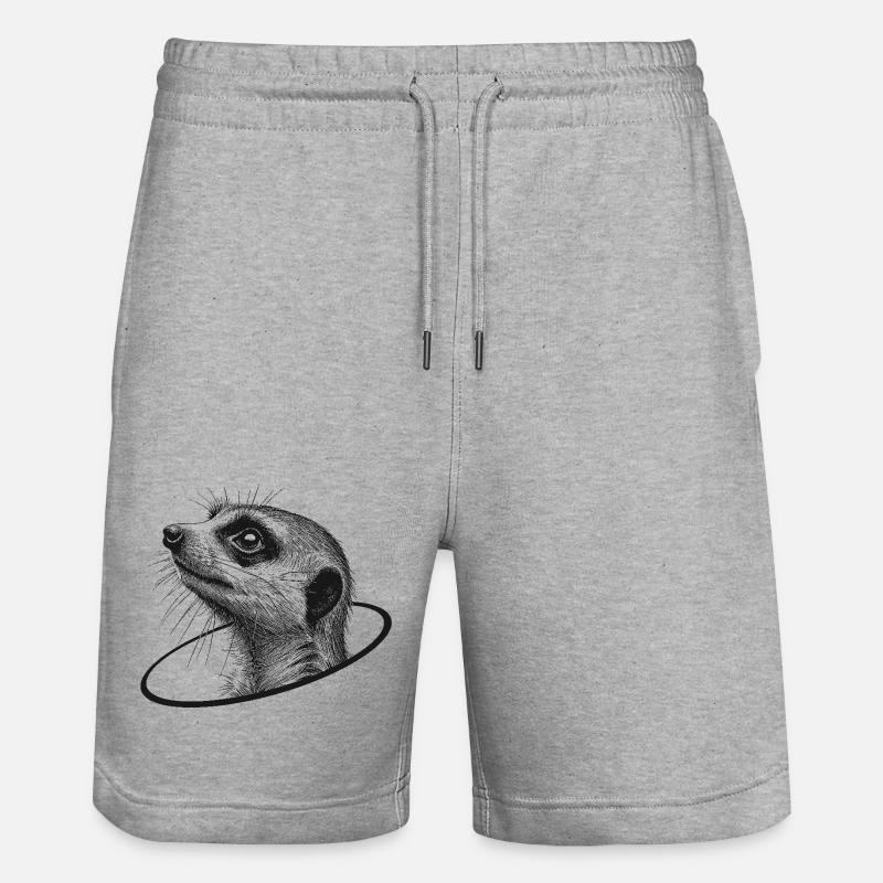 Erdmännchen - Stanley/Stella Unisex Bio Joggingshorts Trainer  - Grau meliert