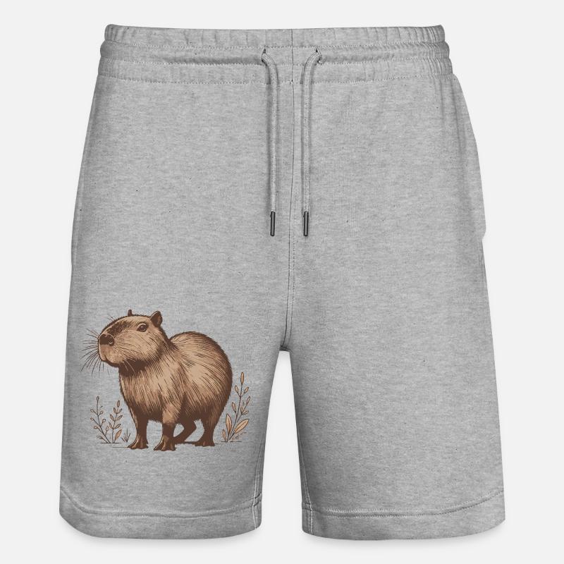 Capybara - Short de jogging bio TRAINER Stanley/Stella unisexe - gris chiné