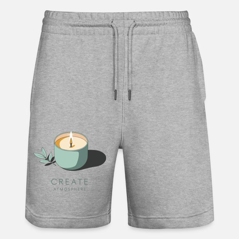 BOUGIE - Short de jogging bio TRAINER Stanley/Stella unisexe - gris chiné