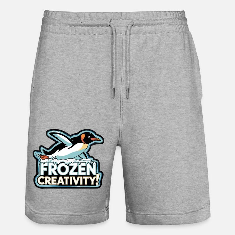 T-SHIRT COOL, PINGUIN - Short de jogging bio TRAINER Stanley/Stella unisexe - gris chiné