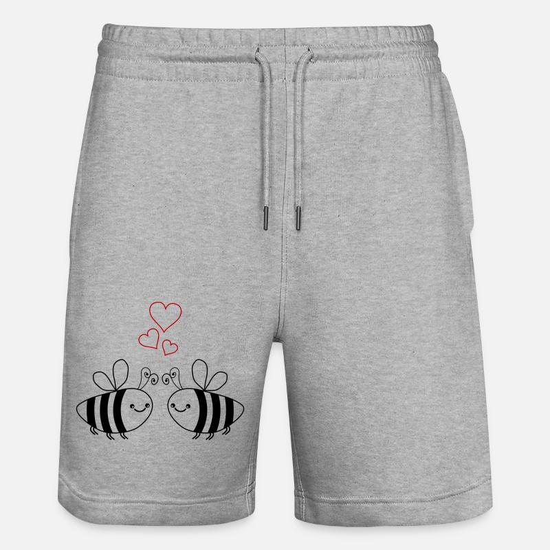 L’amour des abeilles - Short de jogging bio TRAINER Stanley/Stella unisexe - gris chiné