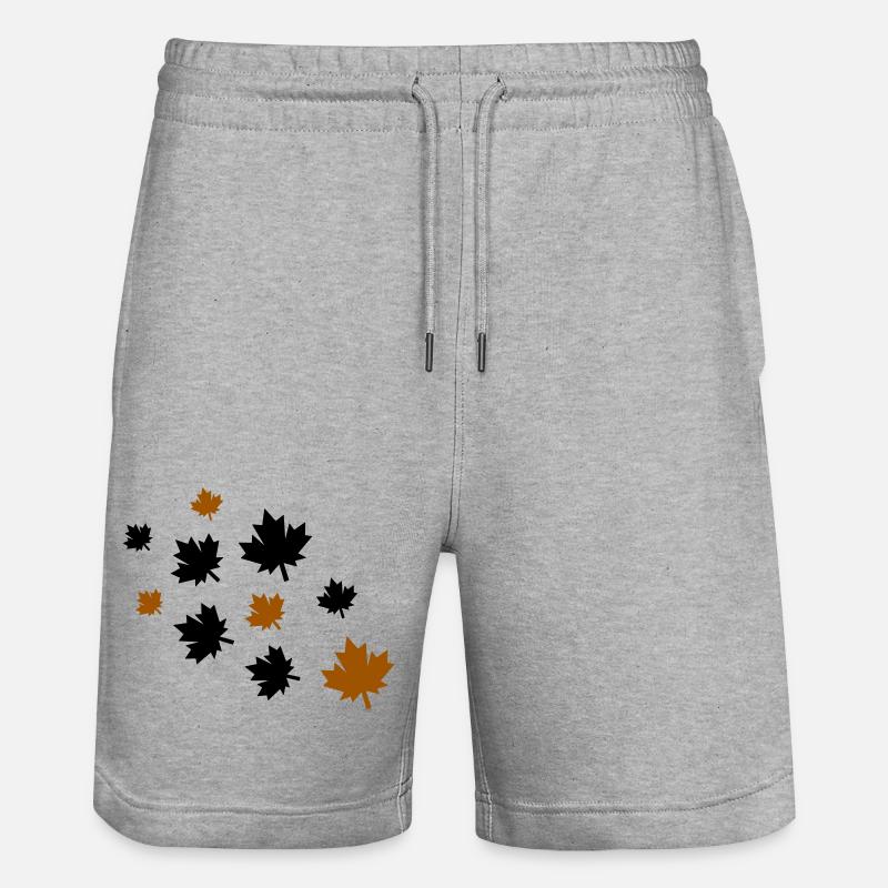 Feuilles d’érable - Short de jogging bio TRAINER Stanley/Stella unisexe - gris chiné