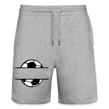 Fußball Soccer - Stanley/Stella Unisex Bio Joggingshorts Trainer  - Grau meliert - Vorne - Nik (191cm) & Marisol (170cm)