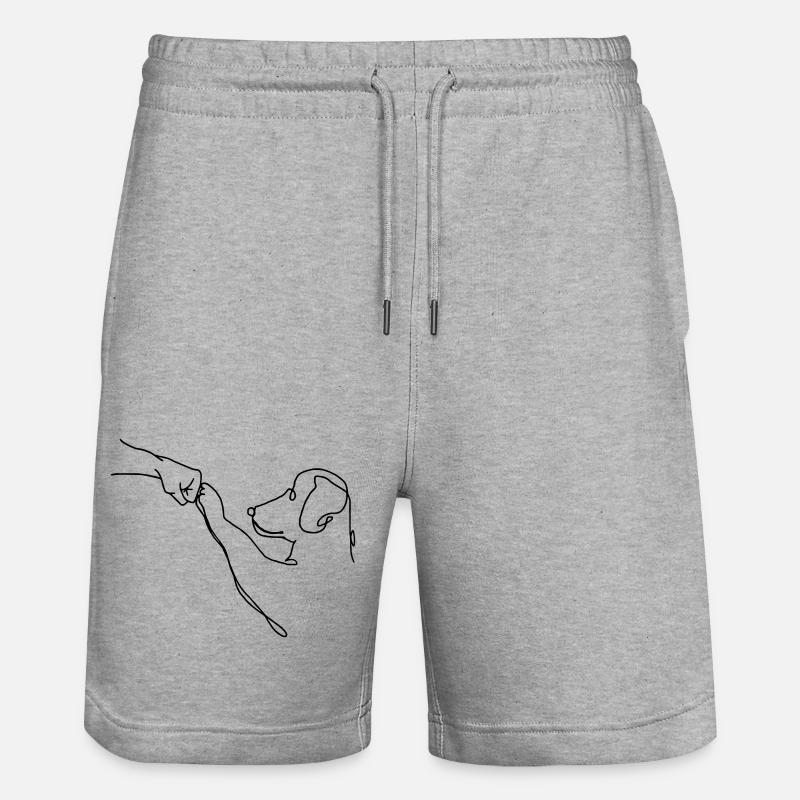 Chien - Short de jogging bio TRAINER Stanley/Stella unisexe - gris chiné