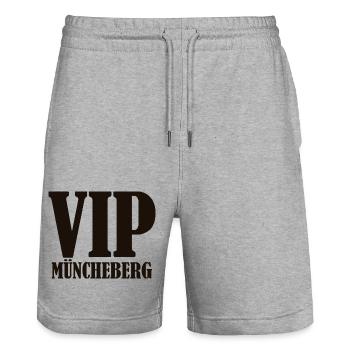 VIP Müncheberg - Stanley/Stella Unisex Bio Joggingshorts Trainer  - Grau meliert - Vorne - Nik (191cm) & Marisol (170cm)