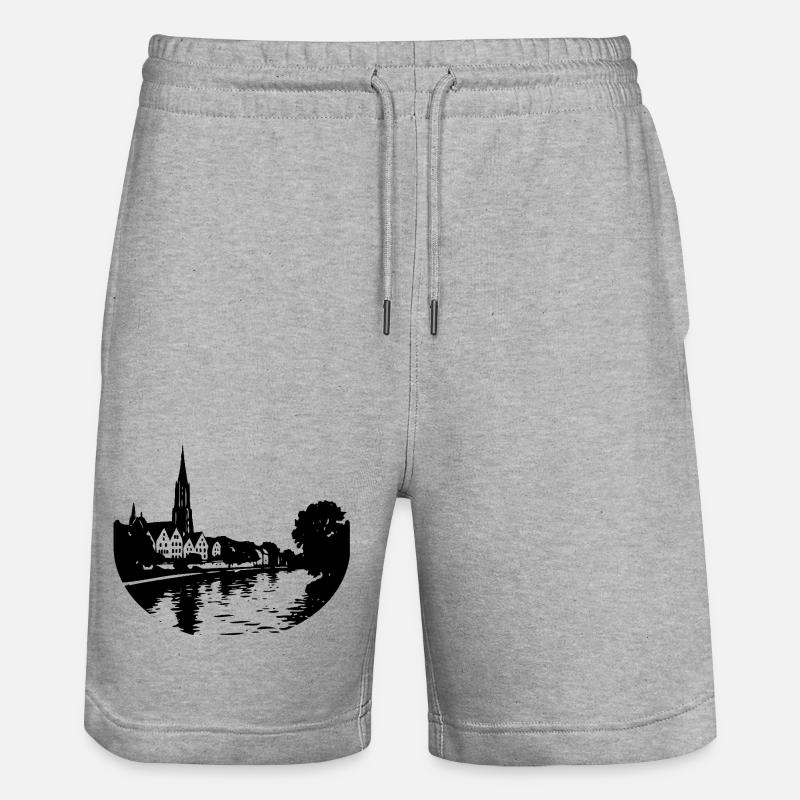 Danube à Ulm - Short de jogging bio TRAINER Stanley/Stella unisexe - gris chiné