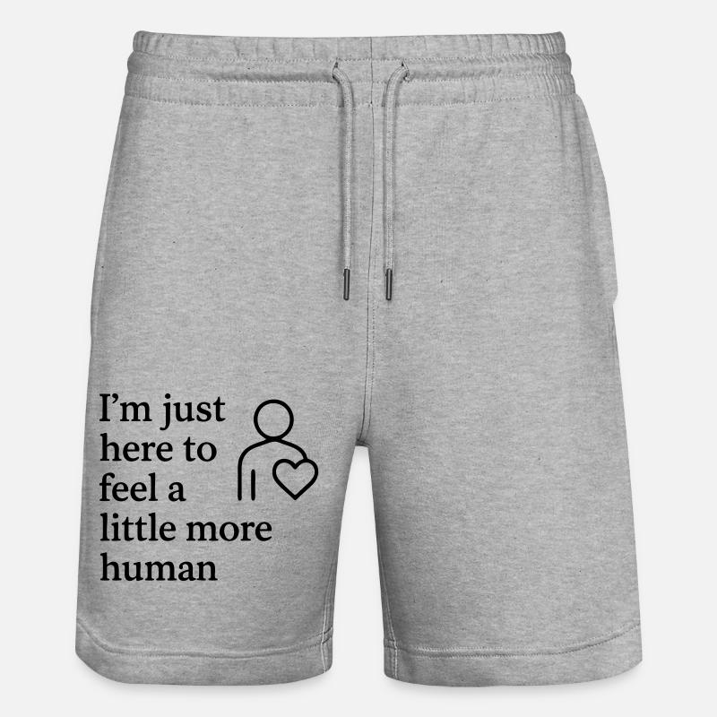0003 se sentir plus humain - Short de jogging bio TRAINER Stanley/Stella unisexe - gris chiné