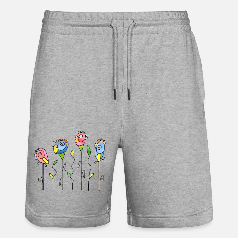Fleur - Short de jogging bio TRAINER Stanley/Stella unisexe - gris chiné