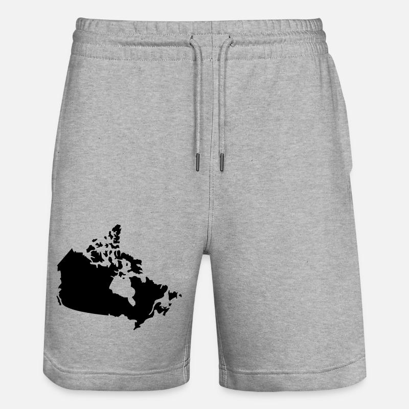 Pays du Canada - Short de jogging bio TRAINER Stanley/Stella unisexe - gris chiné
