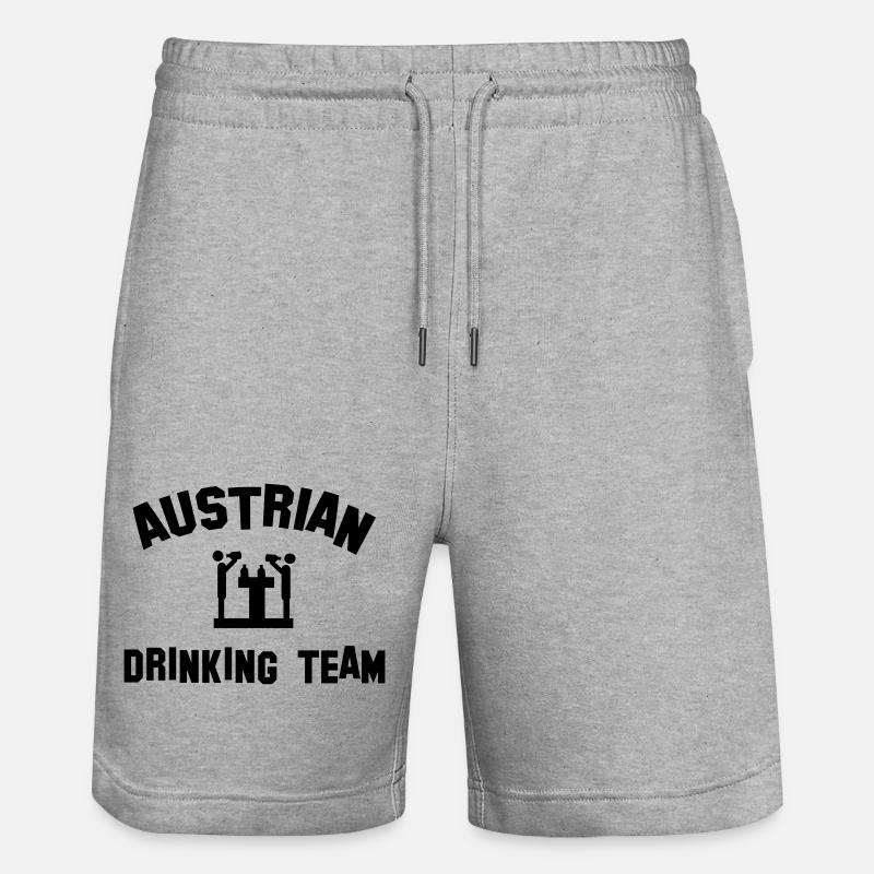 austrian drinking team - Short de jogging bio TRAINER Stanley/Stella unisexe - gris chiné