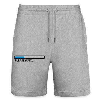 please_wait_2c - Stanley/Stella Unisex Bio Joggingshorts Trainer  - Grau meliert - Vorne - Nik (191cm) & Marisol (170cm)