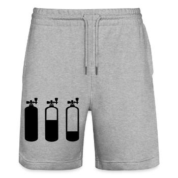 2541614 129753107 tauchen - Stanley/Stella Unisex Bio Joggingshorts Trainer  - Grau meliert - Vorne - Nik (191cm) & Marisol (170cm)