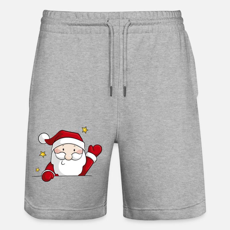 Bande dessinée Père Noël - Short de jogging bio TRAINER Stanley/Stella unisexe - gris chiné