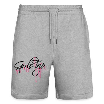 spray drops graffiti girls trip holiday fun rei - Stanley/Stella Trainer Unisex Organic Jogging Shorts - heather grey - Front - Nik (191cm) & Marisol (170cm)