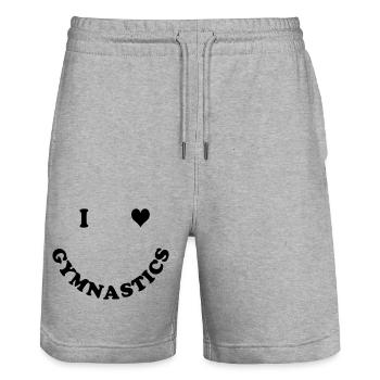 Gymnastik - Stanley/Stella Unisex Bio Joggingshorts Trainer  - Grau meliert - Vorne - Nik (191cm) & Marisol (170cm)