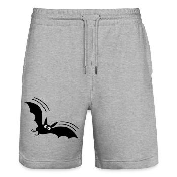 fledermaus - Stanley/Stella Unisex Bio Joggingshorts Trainer  - Grau meliert - Vorne - Nik (191cm) & Marisol (170cm)
