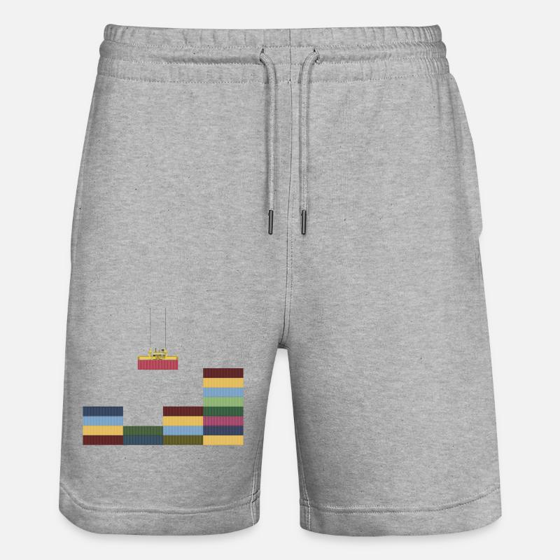 Kontener - Ekologiczne spodenki dresowe typu unisex Stanley/Stella Trainer - szary melanż