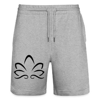 yoga - Short de jogging bio TRAINER Stanley/Stella unisexe - gris chiné - Devant - Nik (191cm) & Marisol (170cm)