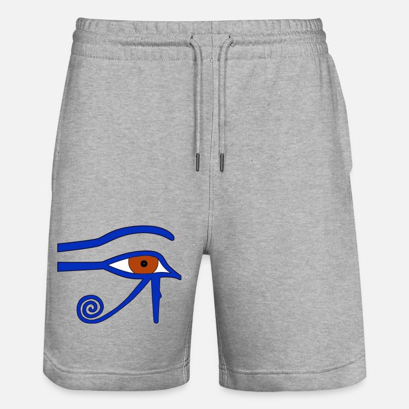 Oeil égyptien d'Ujat - Short de jogging bio TRAINER Stanley/Stella unisexe - gris chiné