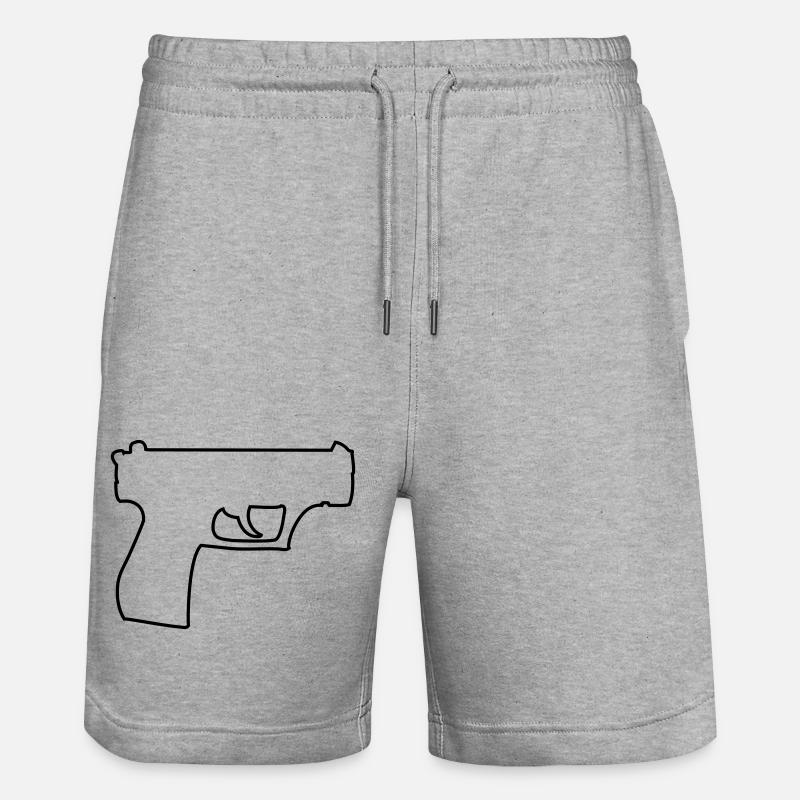 pistolet - Short de jogging bio TRAINER Stanley/Stella unisexe - gris chiné