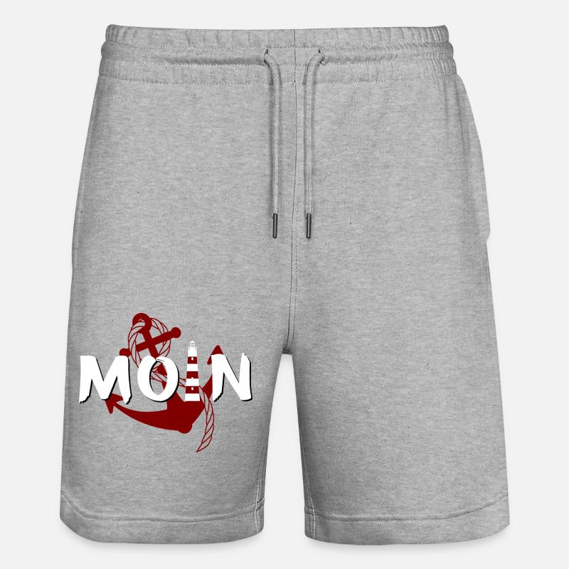 Ancre du phare de Moin - Short de jogging bio TRAINER Stanley/Stella unisexe - gris chiné
