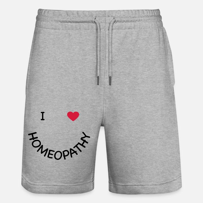 J'adore l'homéopathie - Short de jogging bio TRAINER Stanley/Stella unisexe - gris chiné