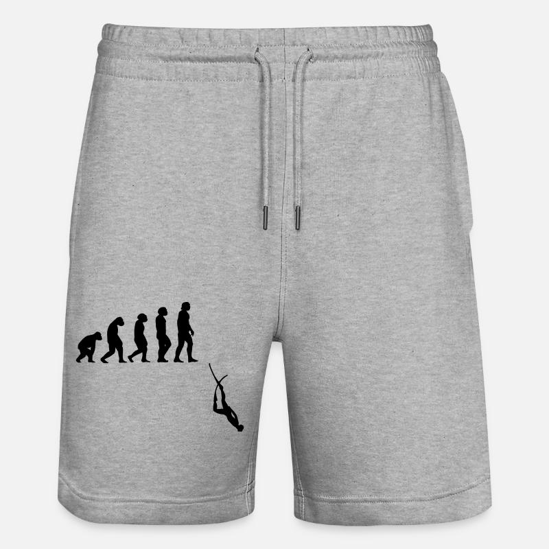 Evolution Apnoe Tauchen - Stanley/Stella Unisex Bio Joggingshorts Trainer  - Grau meliert