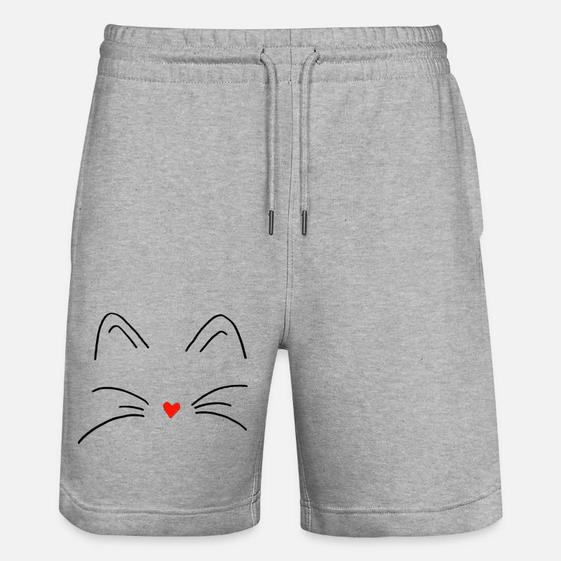 chat - Short de jogging bio TRAINER Stanley/Stella unisexe - gris chiné