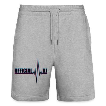 Puls Official DJ - Stanley/Stella Trainer Unisex Organic Jogging Shorts - heather grey - Front - Nik (191cm) & Marisol (170cm)